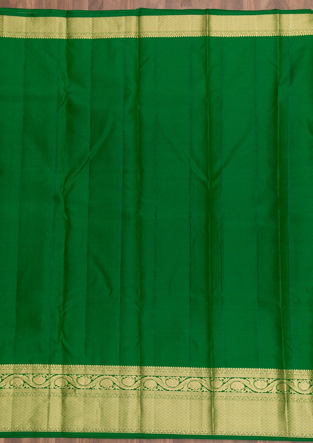 Green Zariwork Pure Silk Saree-Koskii
