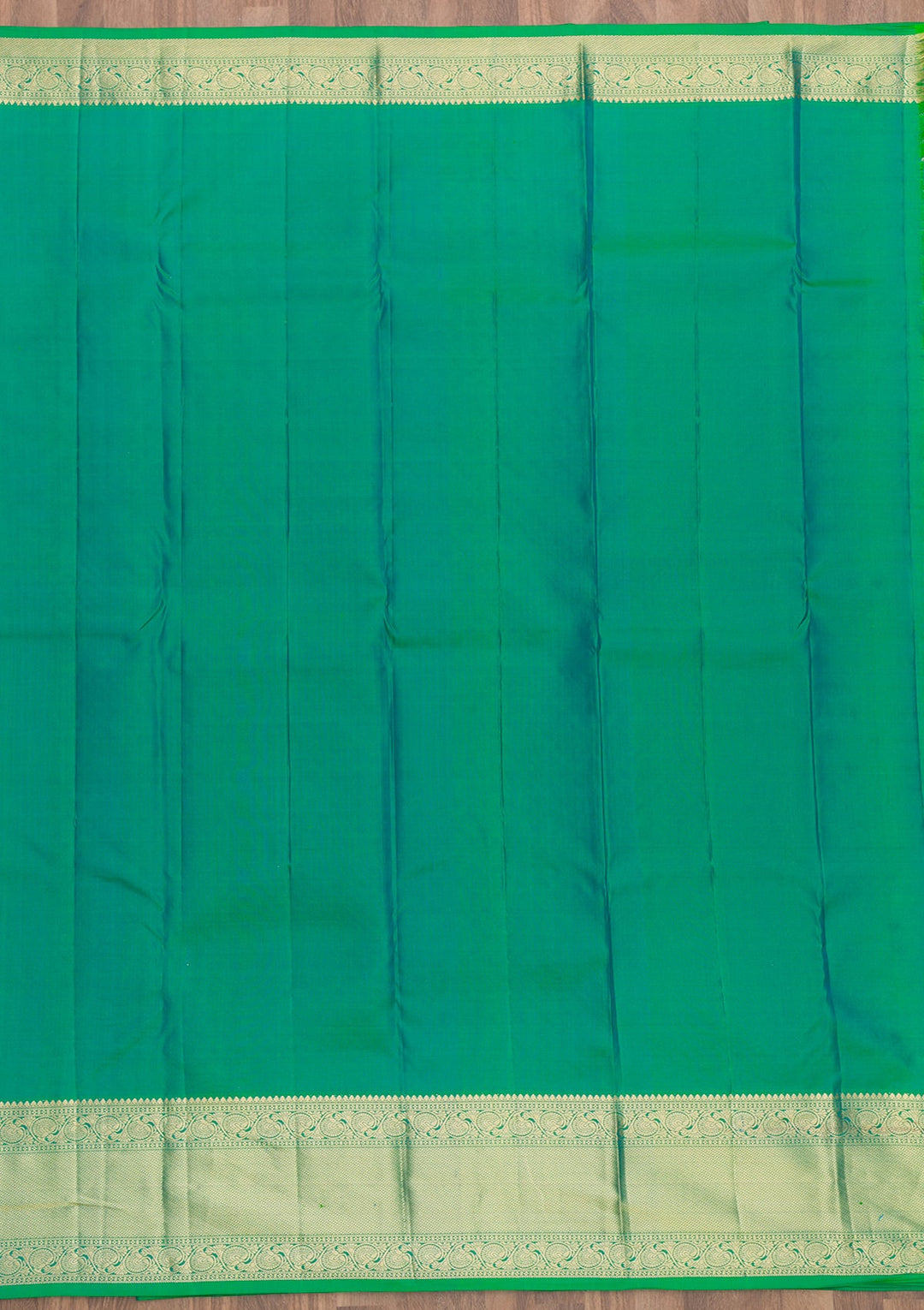 Green Zariwork Pure Silk Saree-Koskii