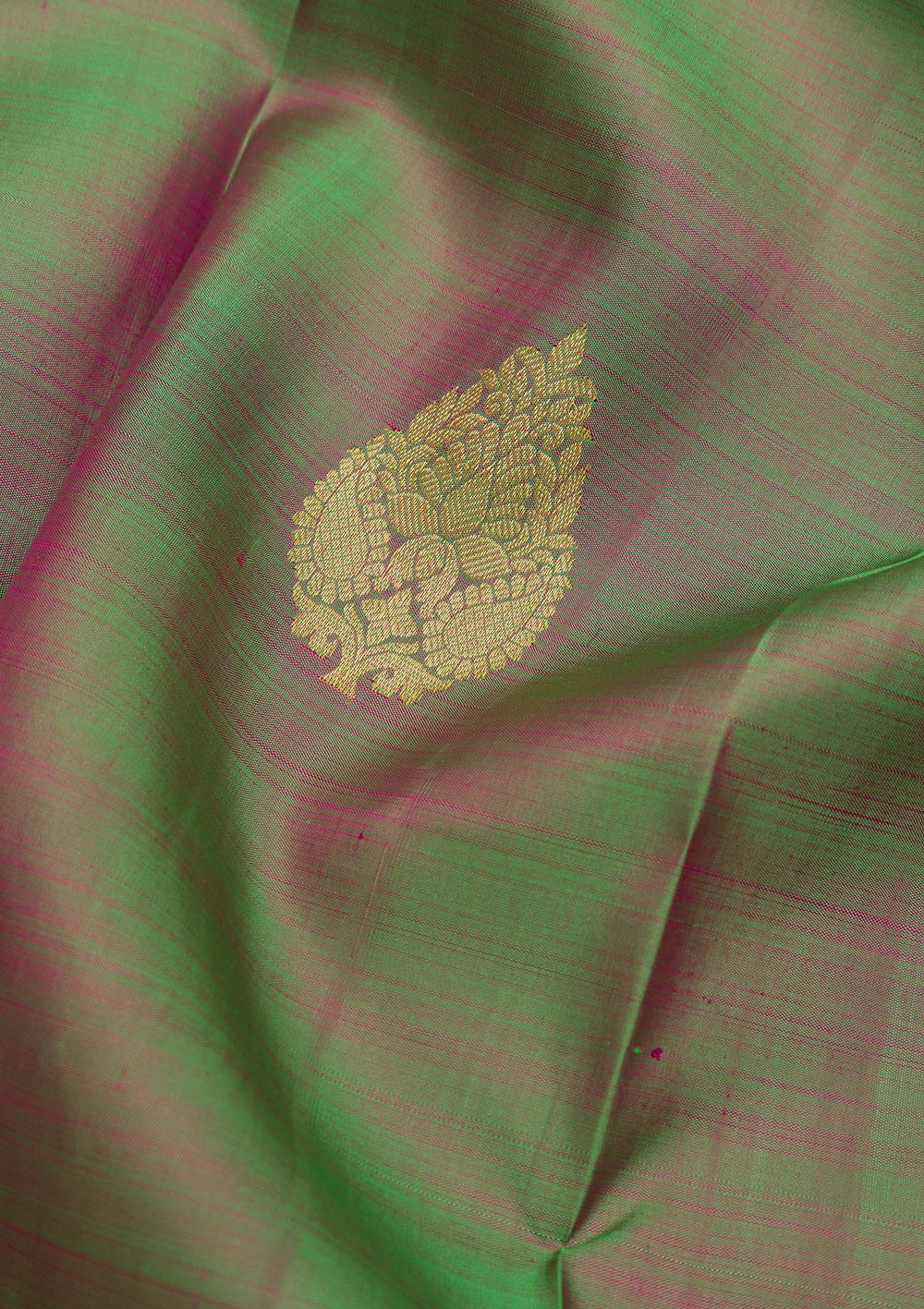 Green Zariwork Pure Silk Saree-Koskii