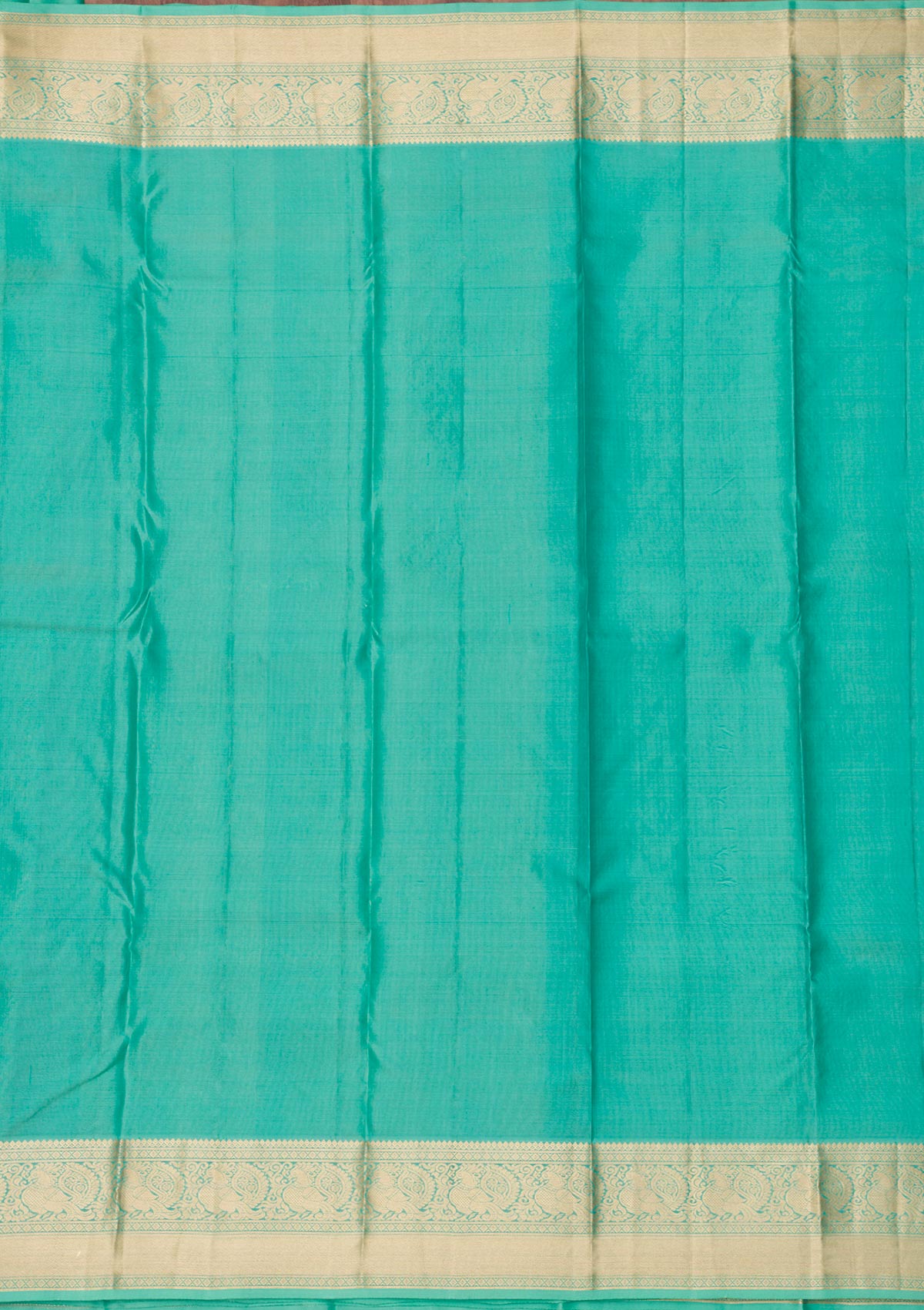 Sea Green Zariwork Pure Silk Saree-Koskii