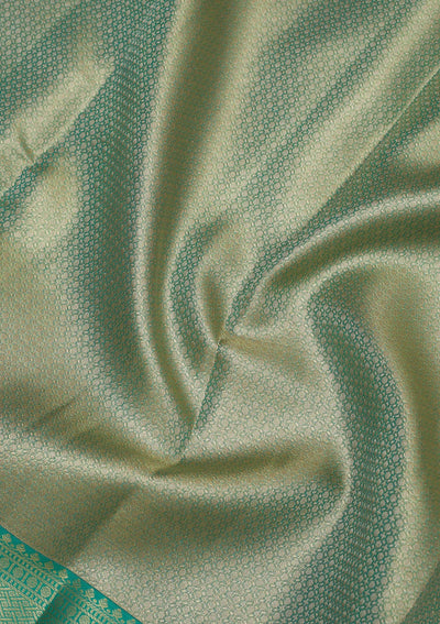 Green Zariwork Pure Silk Saree-Koskii