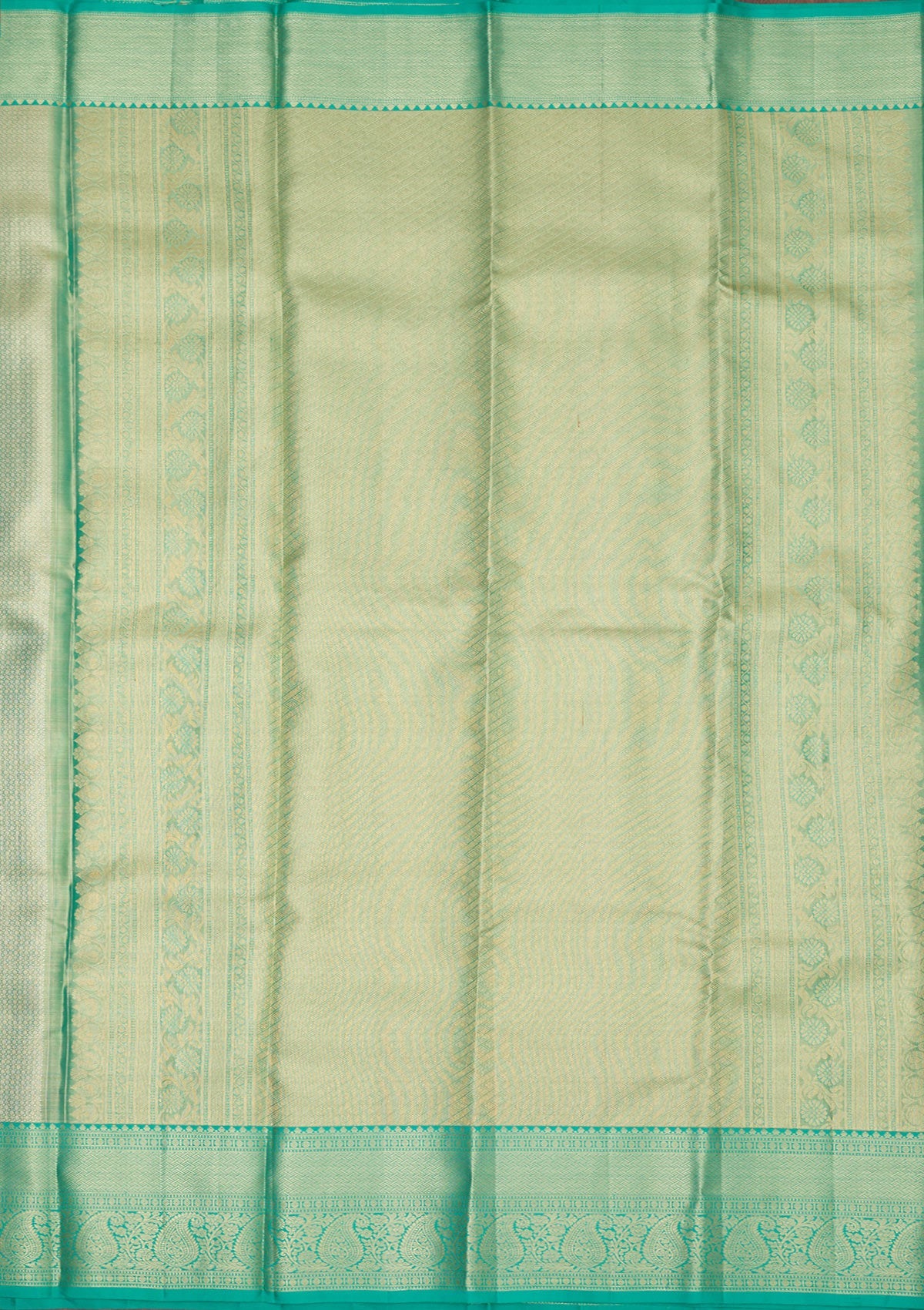 Green Zariwork Pure Silk Saree-Koskii