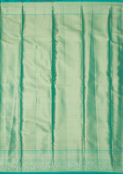 Green Zariwork Pure Silk Saree-Koskii