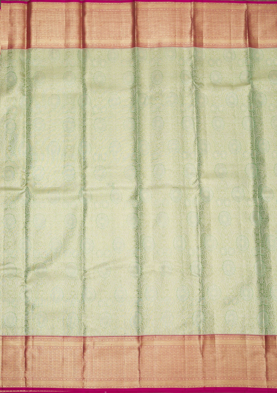 Green Zariwork Pure Silk Saree-Koskii