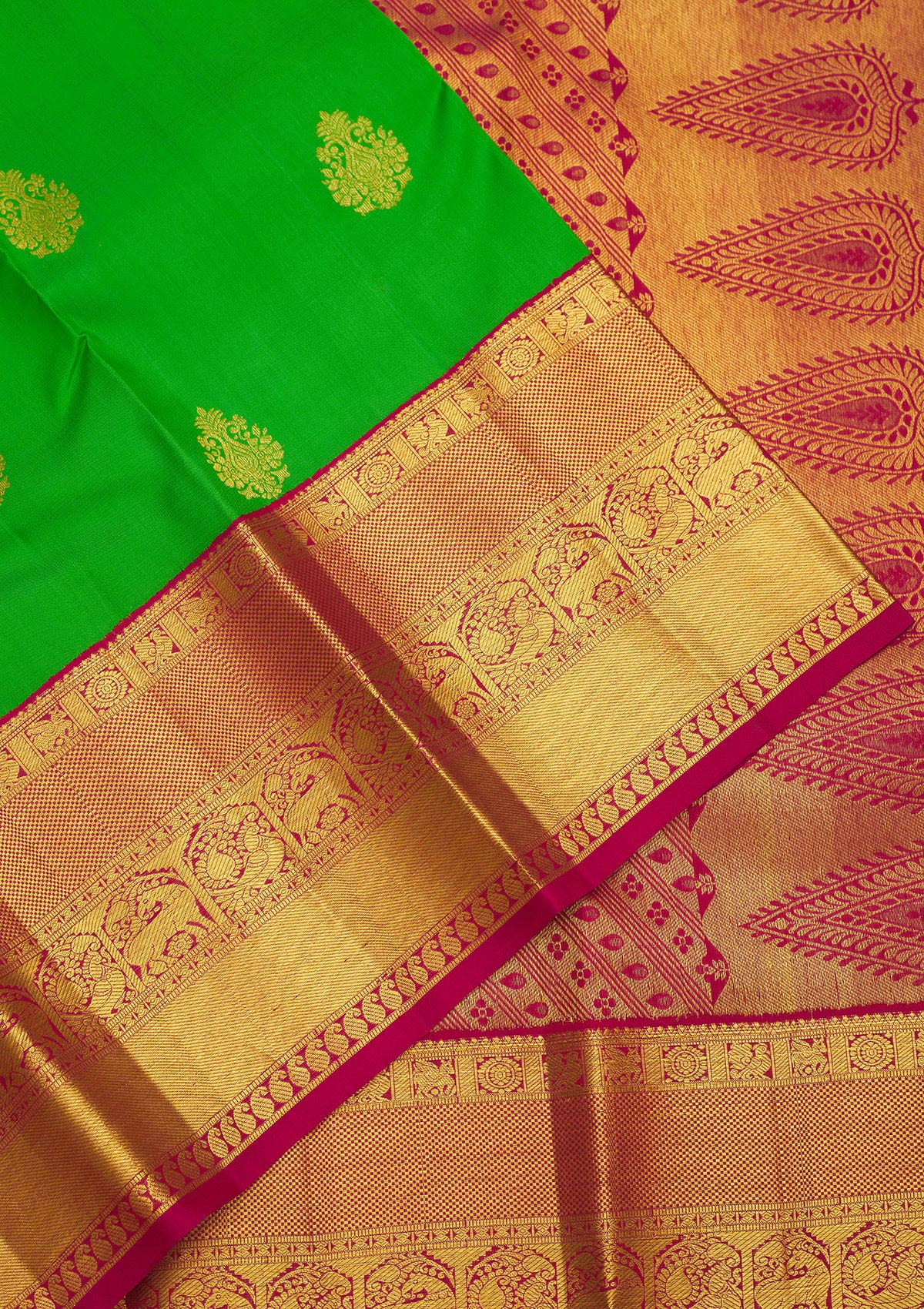 Green Zariwork Pure Silk Saree