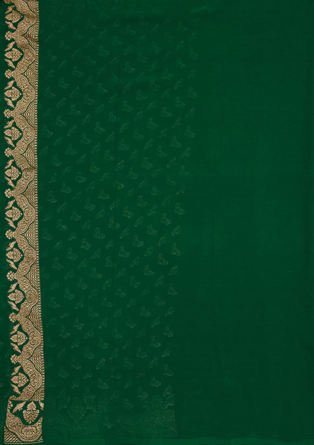 Green Zariwork Pure Silk Saree-Koskii