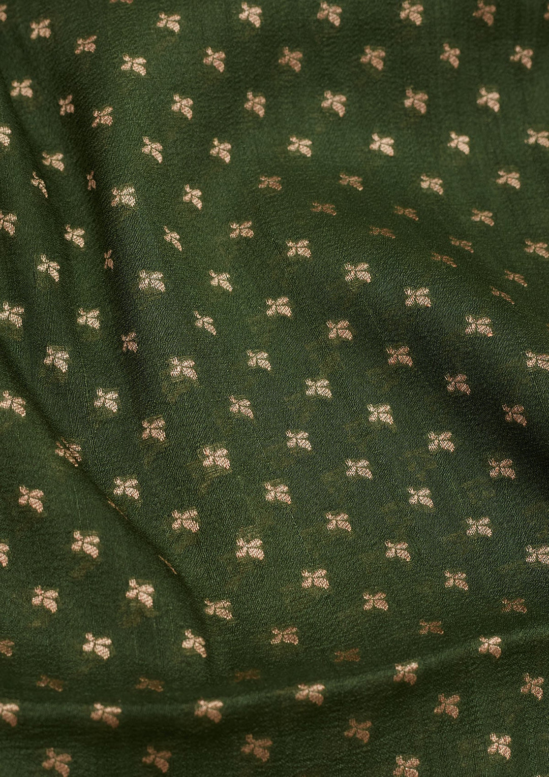 Green Zariwork Pure Silk Saree-Koskii