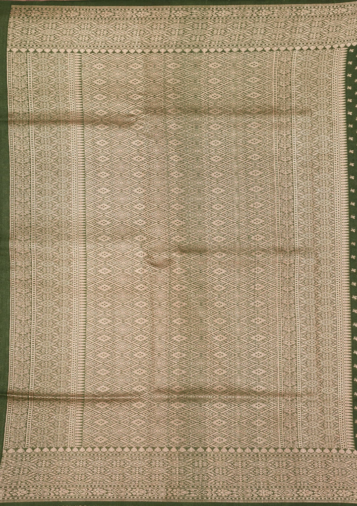 Green Zariwork Pure Silk Saree-Koskii