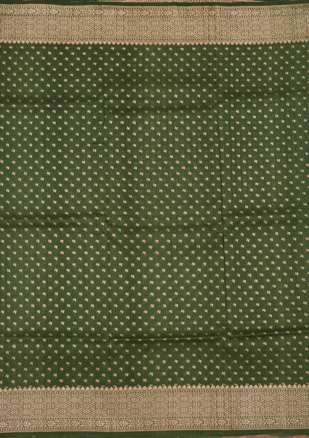 Green Zariwork Pure Silk Saree-Koskii