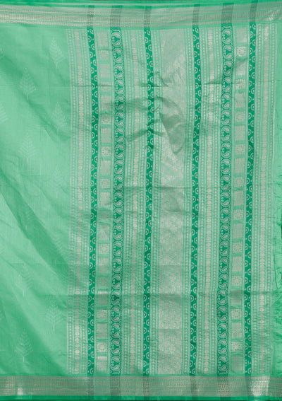 Green Zariwork Tissue Saree-Koskii