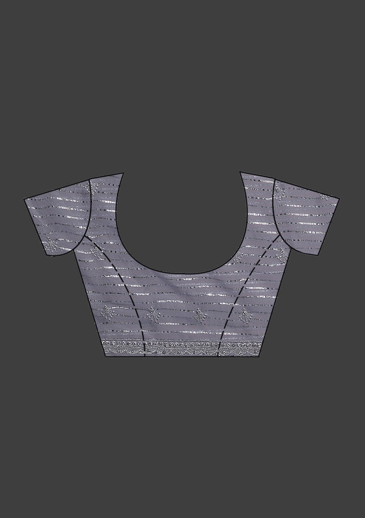 Grey Stonework Georgette Saree-Koskii