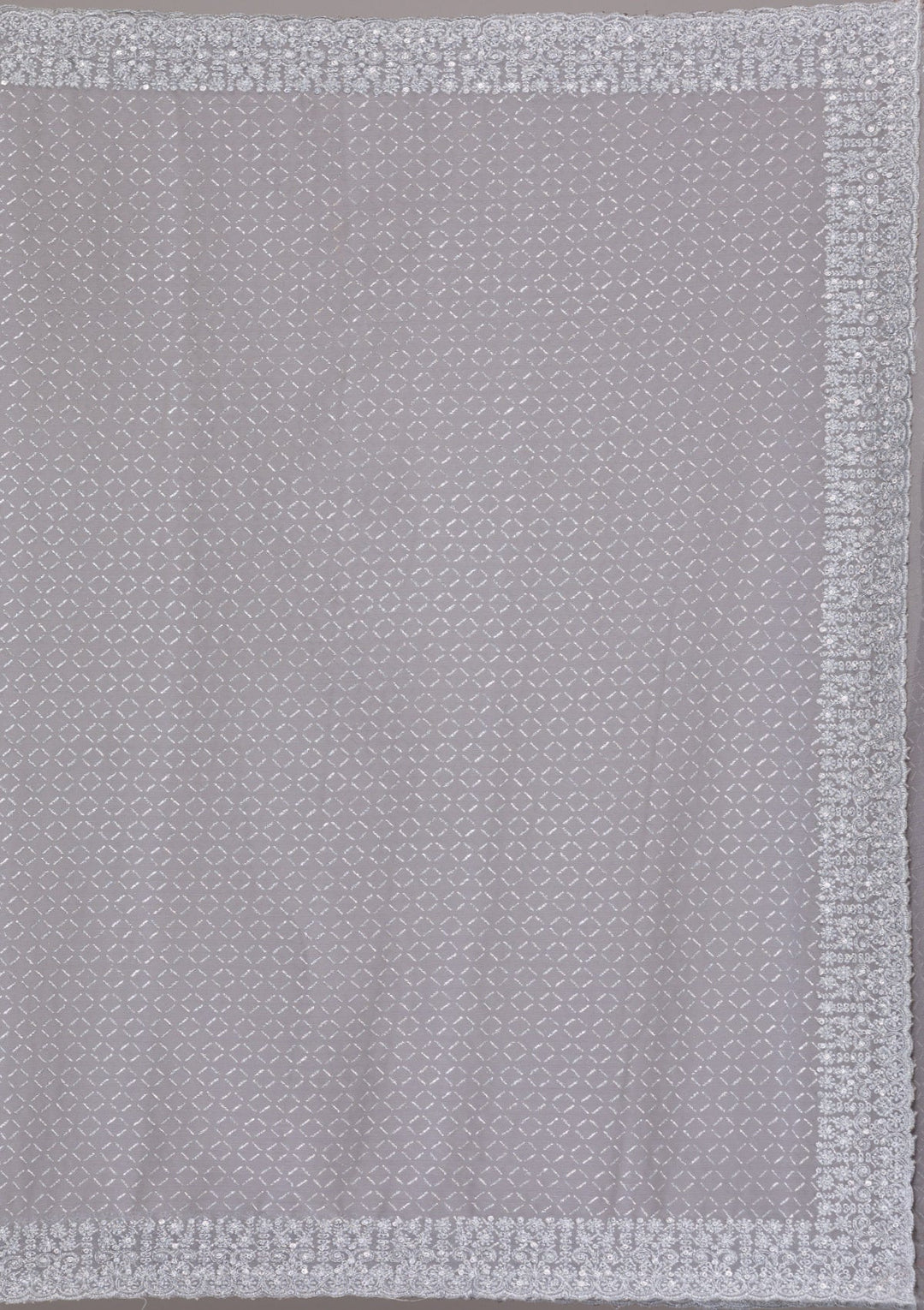 Grey Stonework Georgette Saree-Koskii