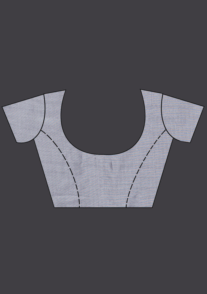 Grey Swarovski Chiffon Saree-Koskii