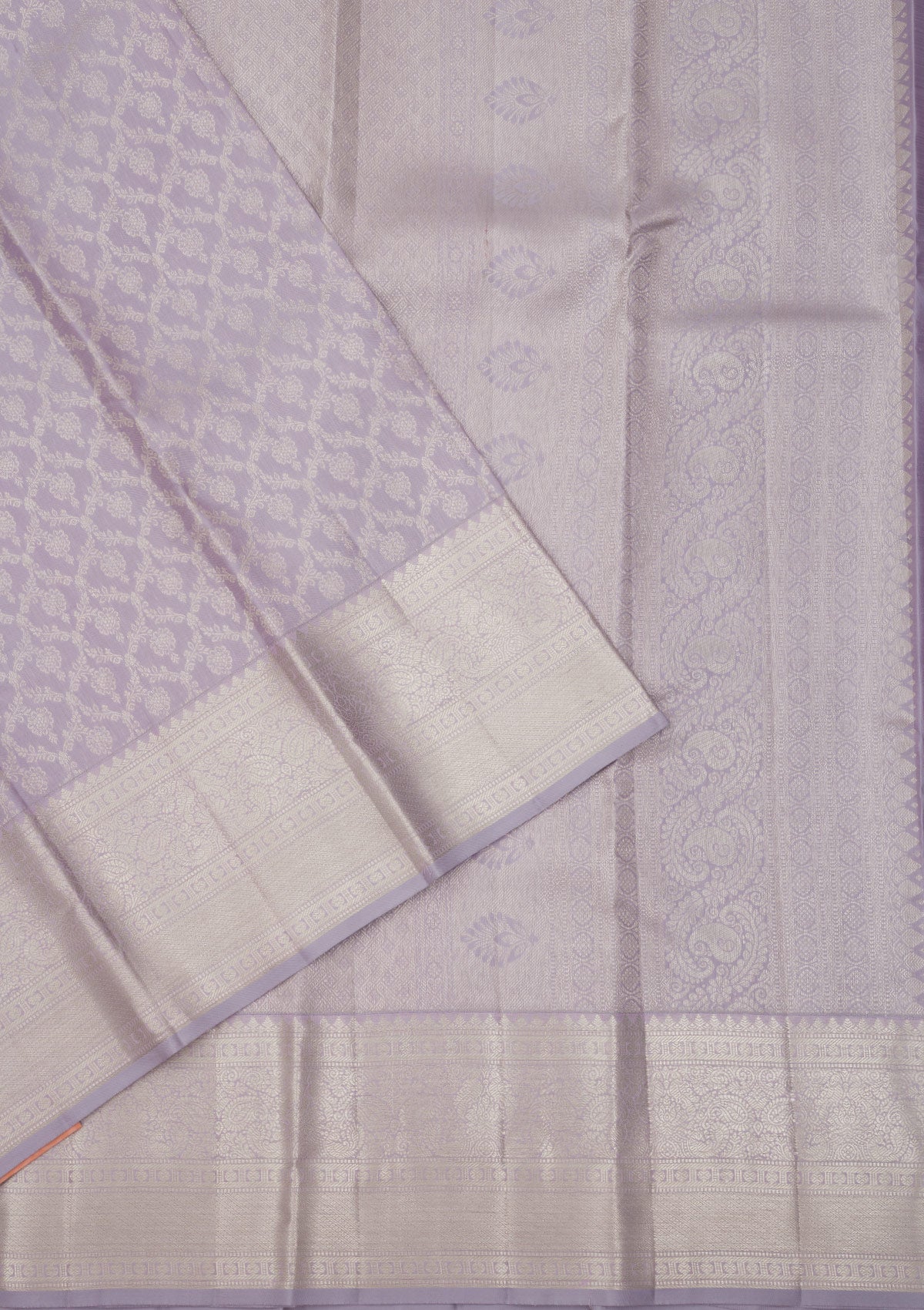 Grey Zariwork Pure Silk Saree-Koskii