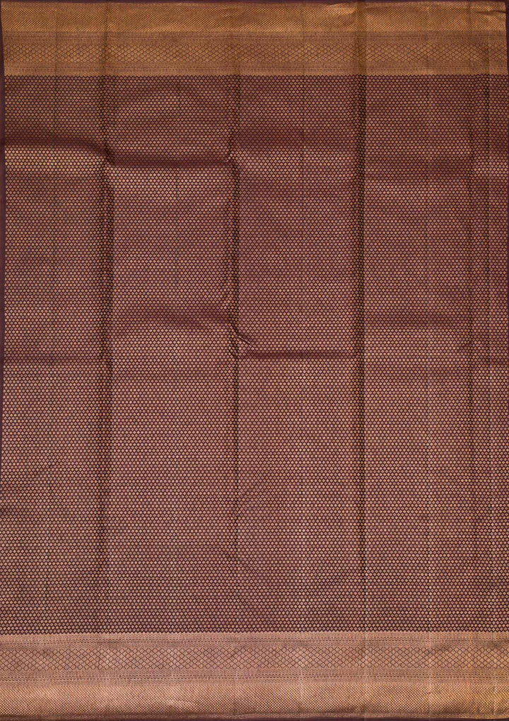 Grey Copper Zariwork Pure Silk Saree - Koskii