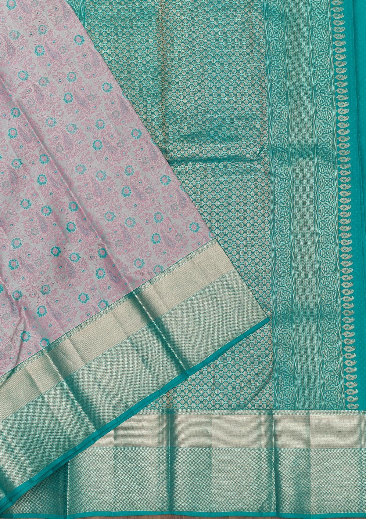 Grey Zariwork Pure Silk Saree-Koskii