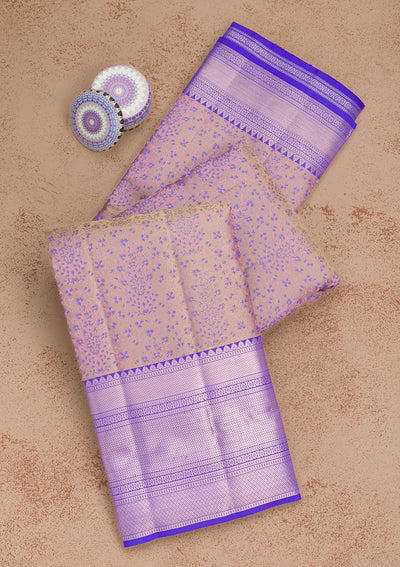 Grey Zariwork Pure Silk Saree-Koskii