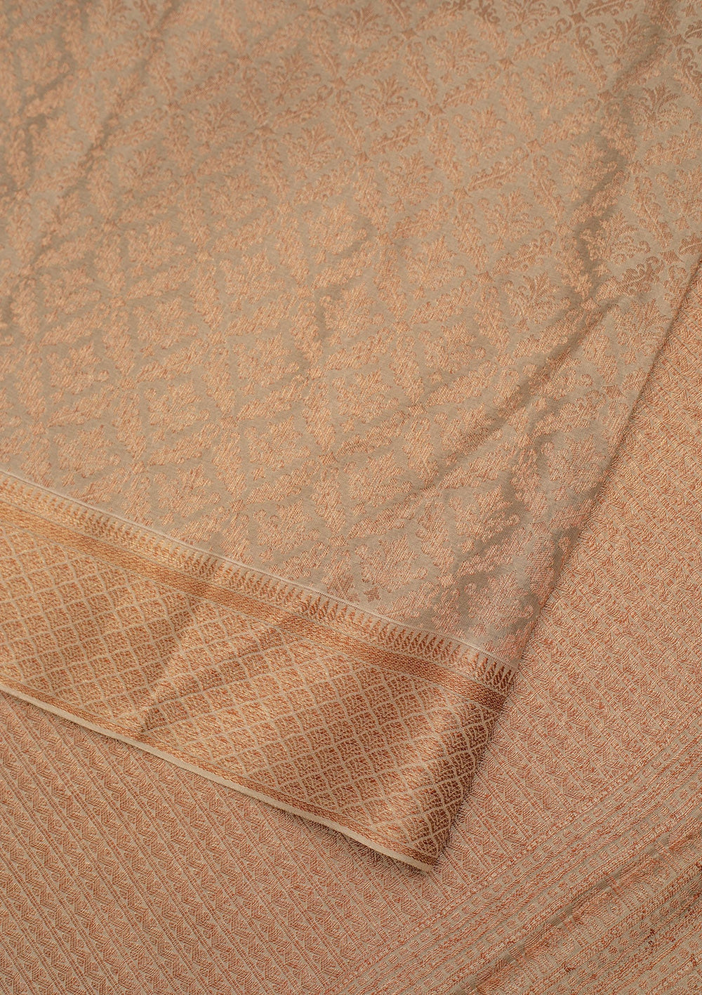 Grey Zariwork Pure Silk Saree-Koskii