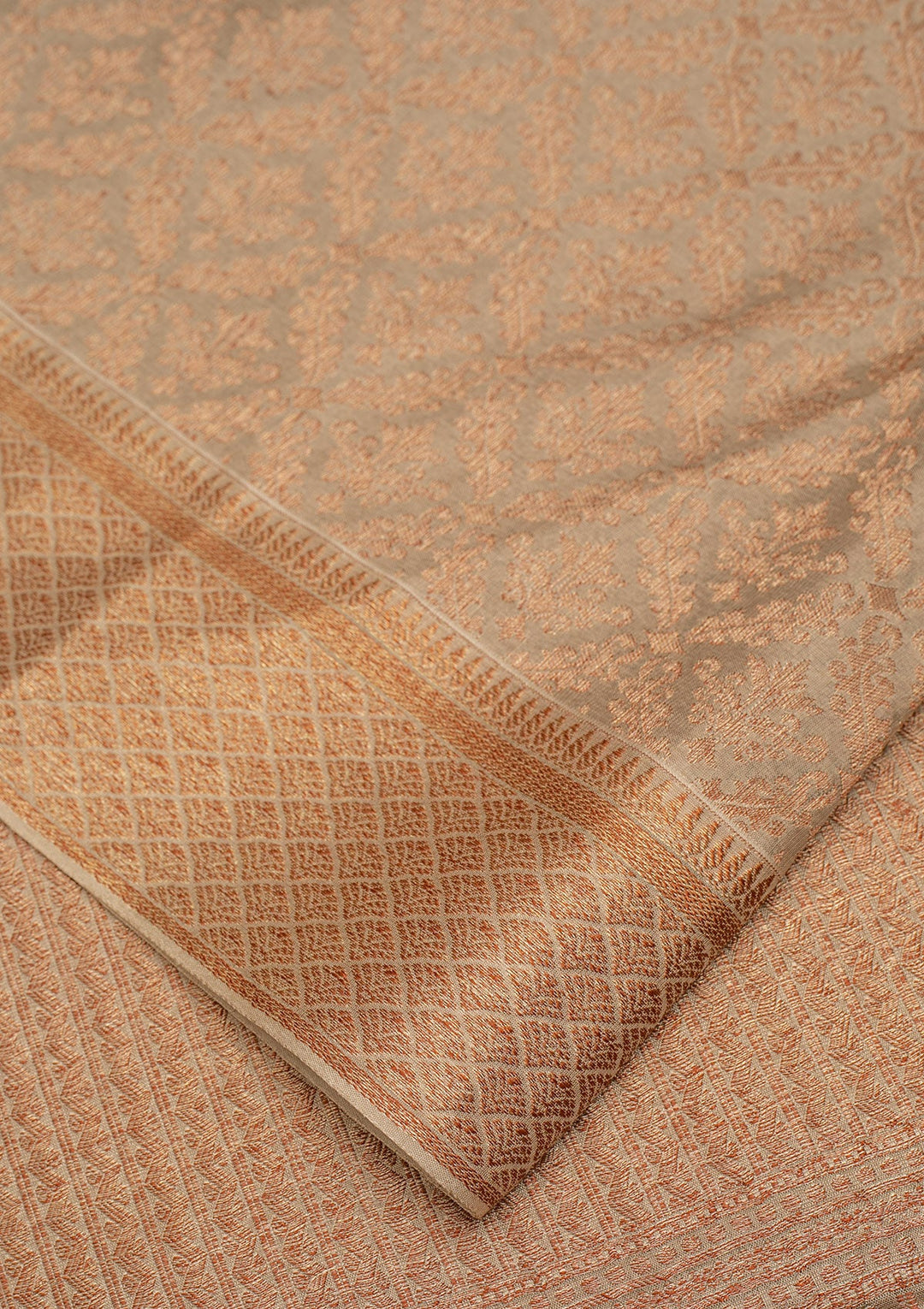 Grey Zariwork Pure Silk Saree-Koskii