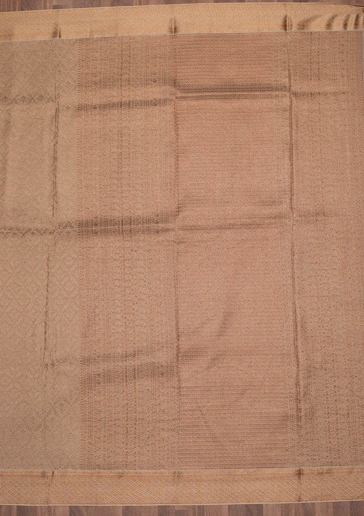 Grey Zariwork Pure Silk Saree-Koskii