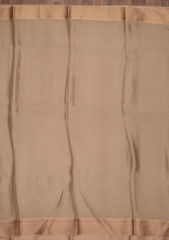 Grey Zariwork Pure Silk Saree-Koskii