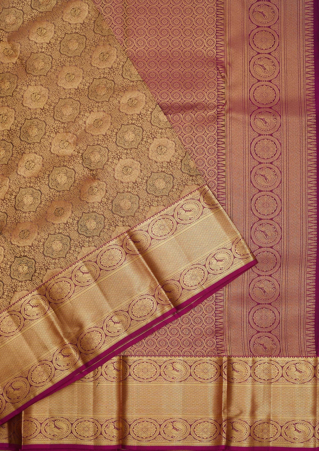 Grey Zariwork Pure Silk Saree-Koskii
