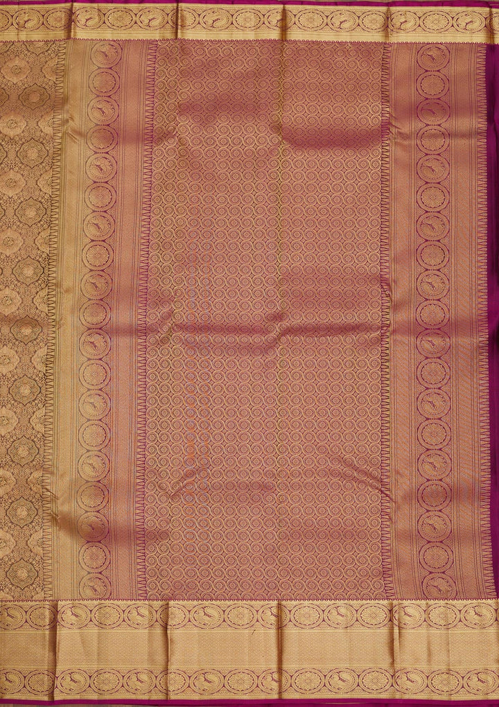Grey Zariwork Pure Silk Saree-Koskii