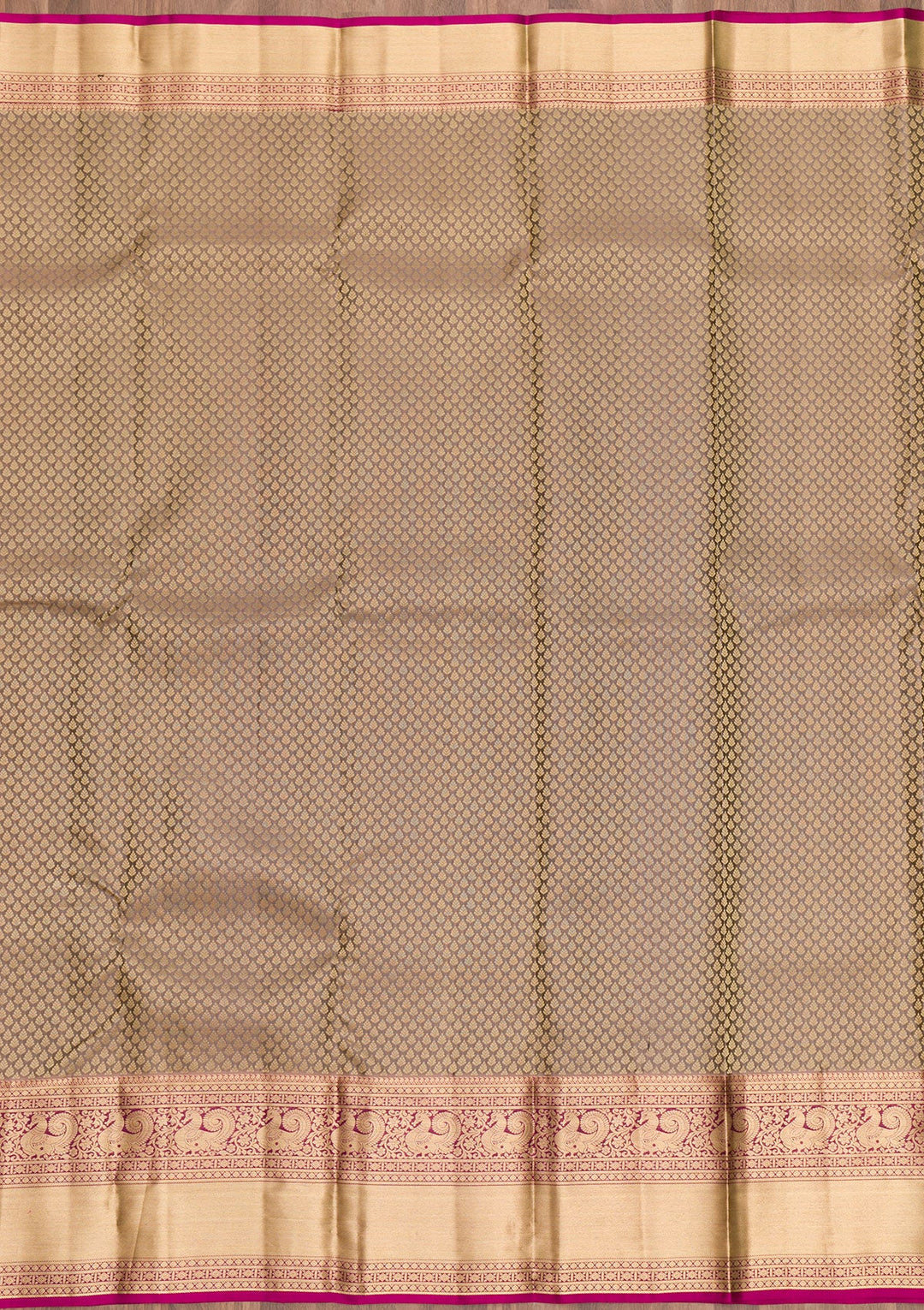 Grey Zariwork Pure Silk Saree-Koskii