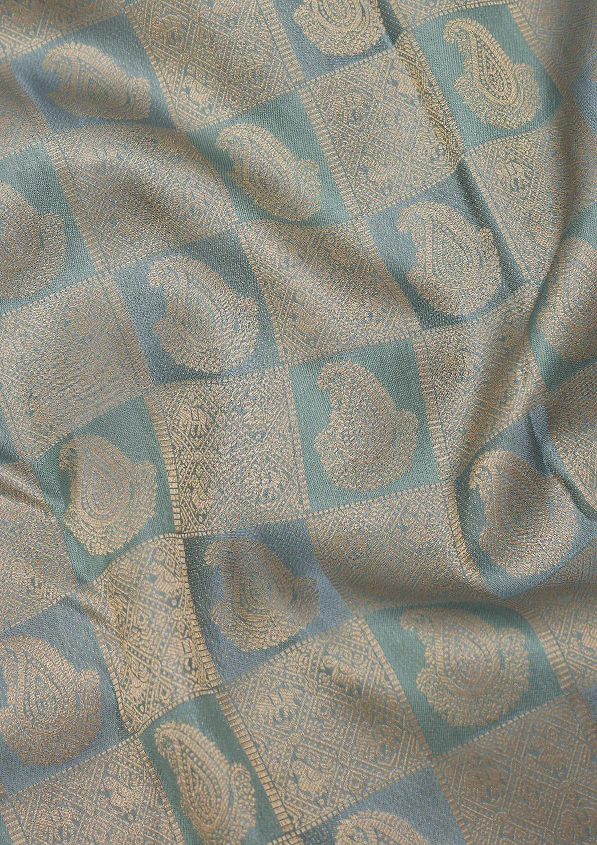 Grey Zariwork Pure Silk Saree