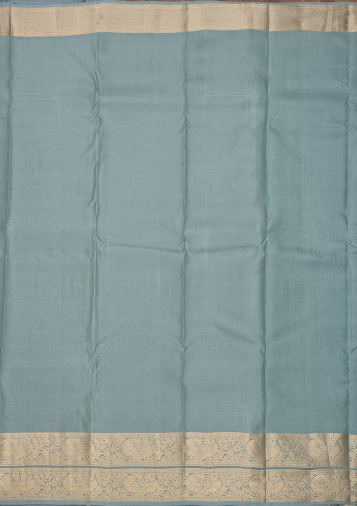 Grey Zariwork Pure Silk Saree