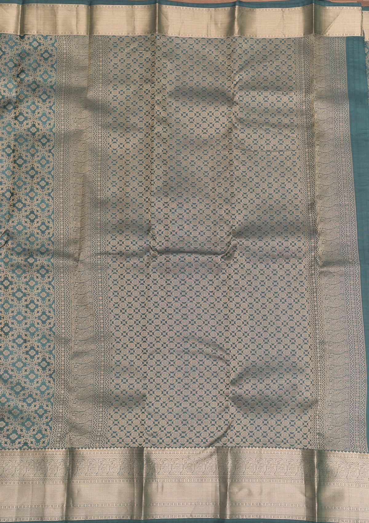 Grey Zariwork Pure Silk Saree-Koskii