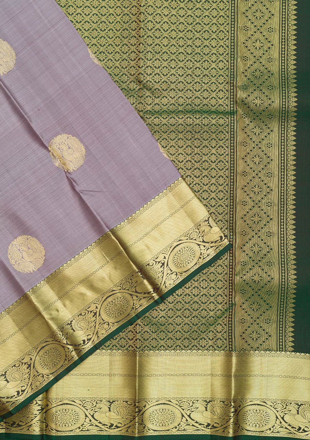 Grey Zariwork Pure Silk Saree-Koskii