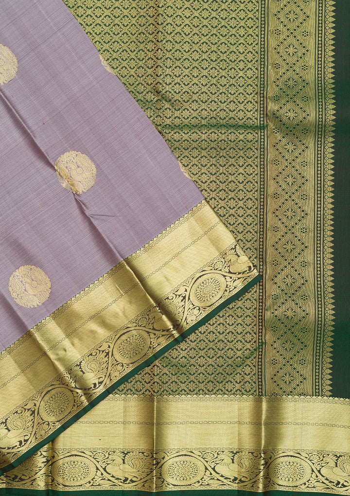 Grey Zariwork Pure Silk Saree-Koskii