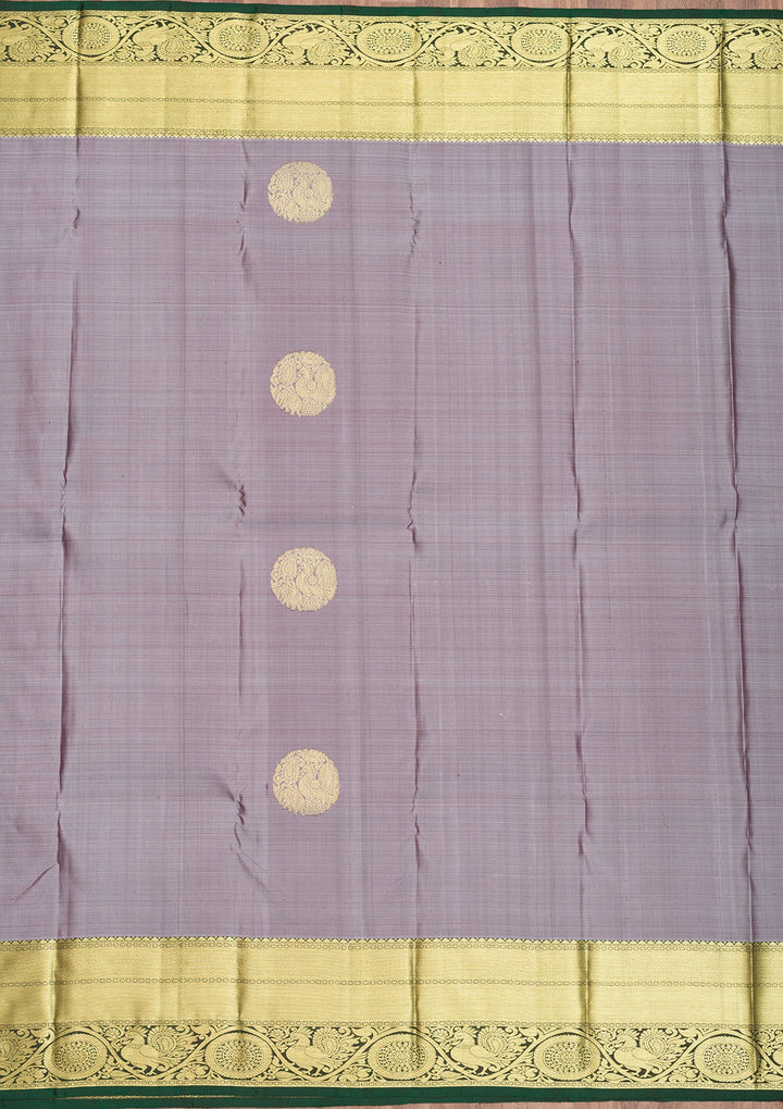 Grey Zariwork Pure Silk Saree-Koskii