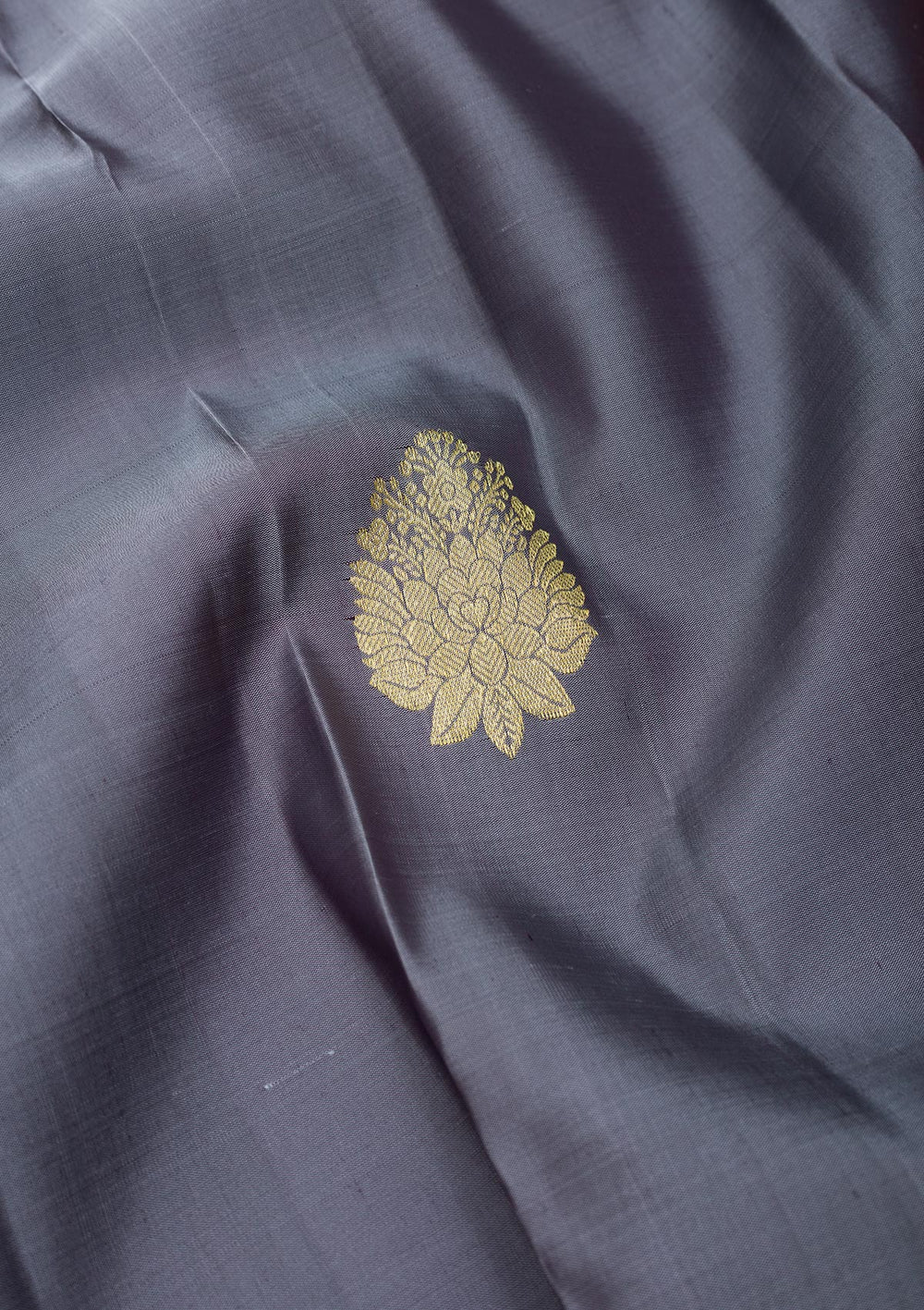 Grey Zariwork Pure Silk Saree-Koskii