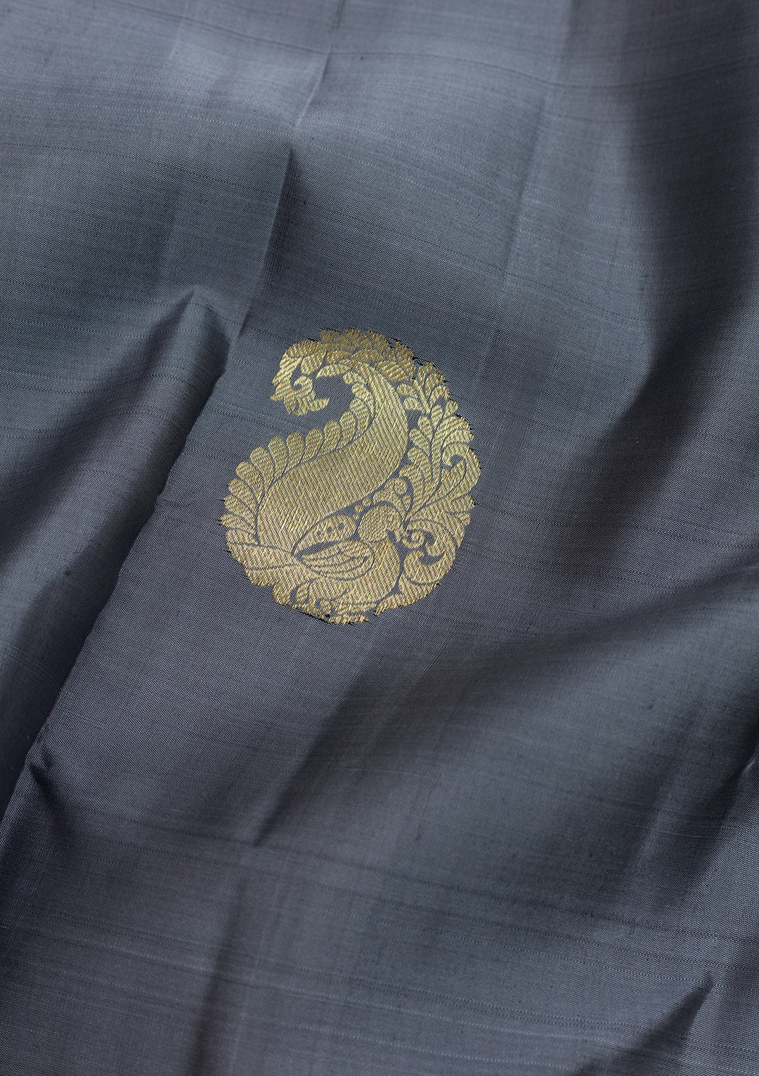 Grey Zariwork Pure Silk Saree-Koskii