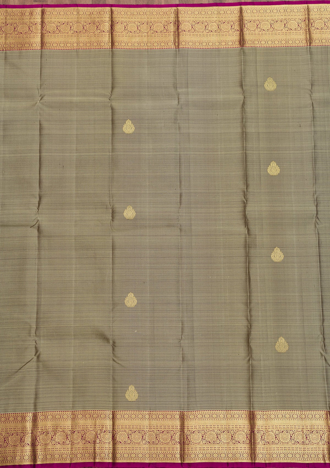 Grey Zariwork Pure Silk Saree-Koskii