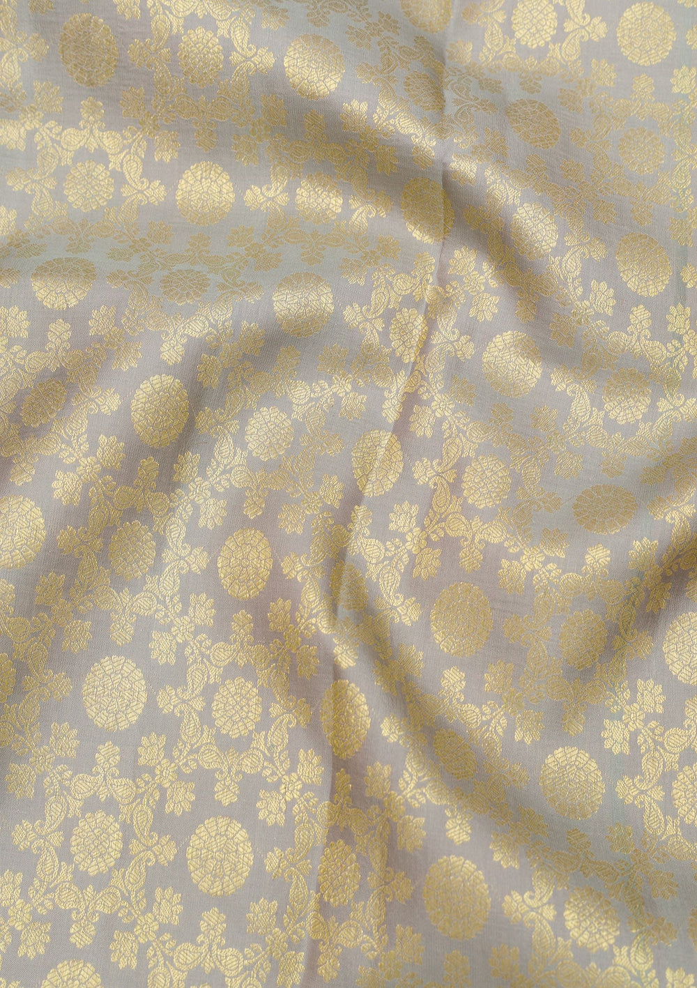 Grey Zariwork Pure Silk Saree-Koskii