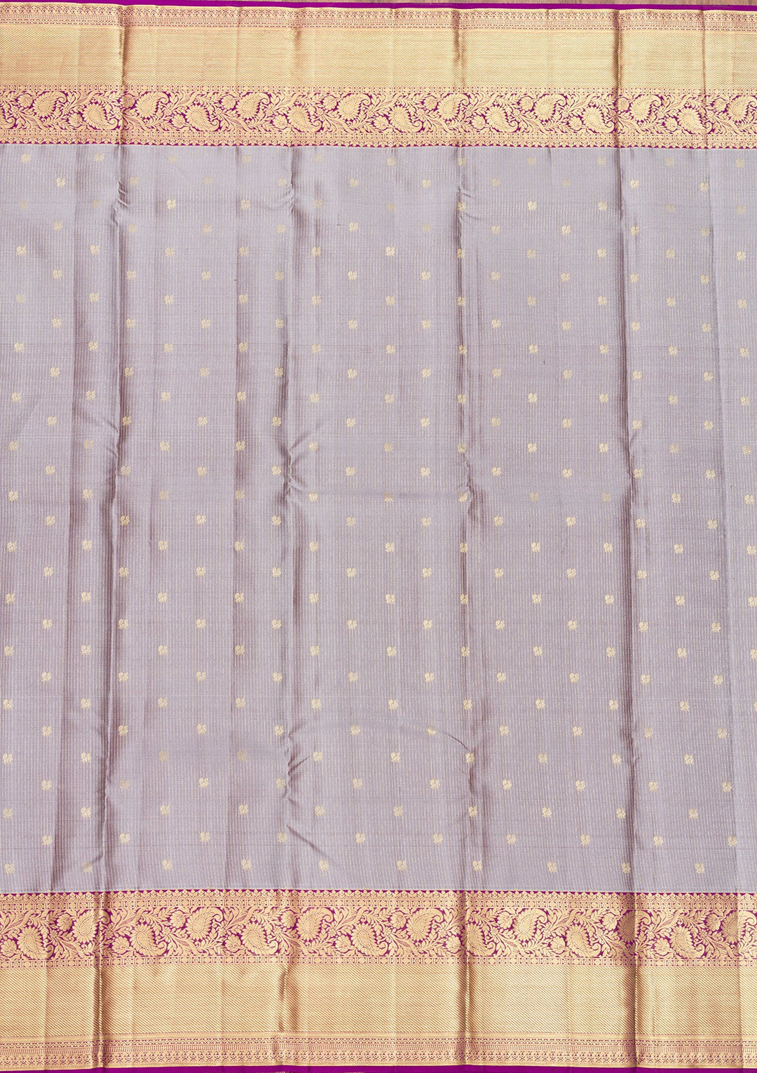 Grey Zariwork Pure Silk Saree-Koskii
