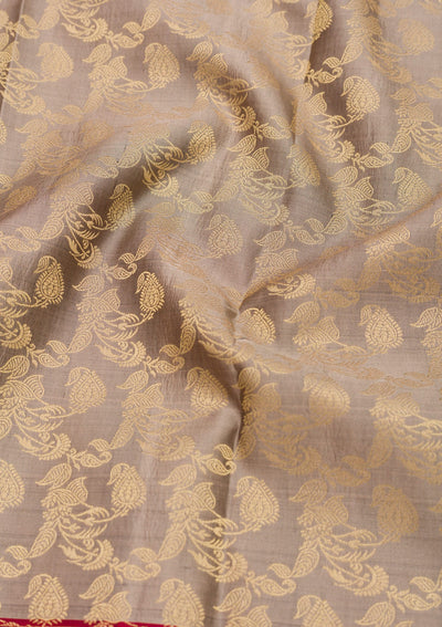 Grey Zariwork Pure Silk Saree-Koskii