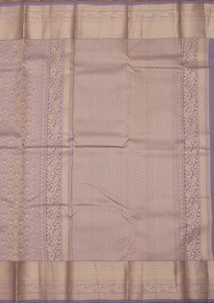 Grey Zariwork Pure Silk Saree