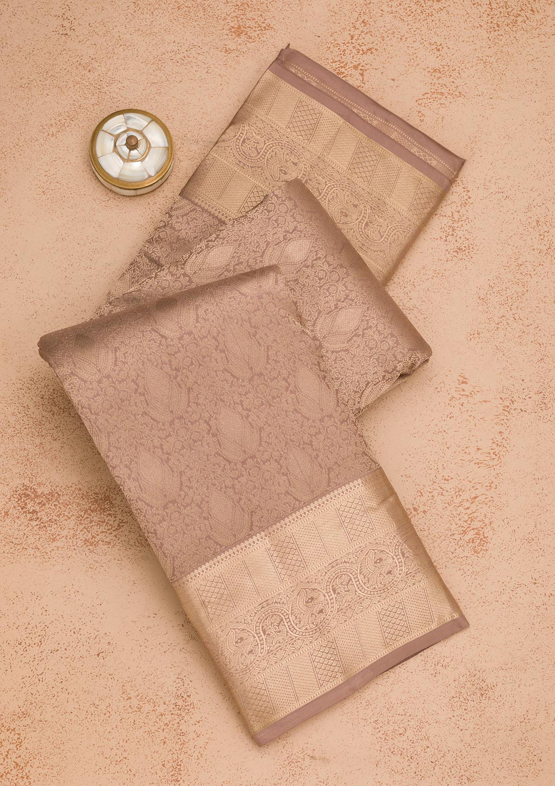 Grey Zariwork Pure Silk Saree-Koskii