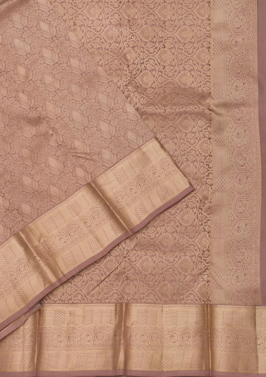 Grey Zariwork Pure Silk Saree-Koskii