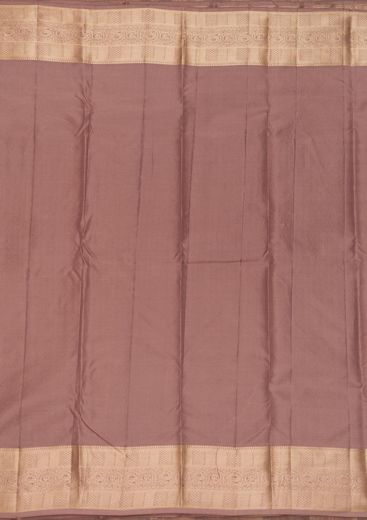 Grey Zariwork Pure Silk Saree-Koskii