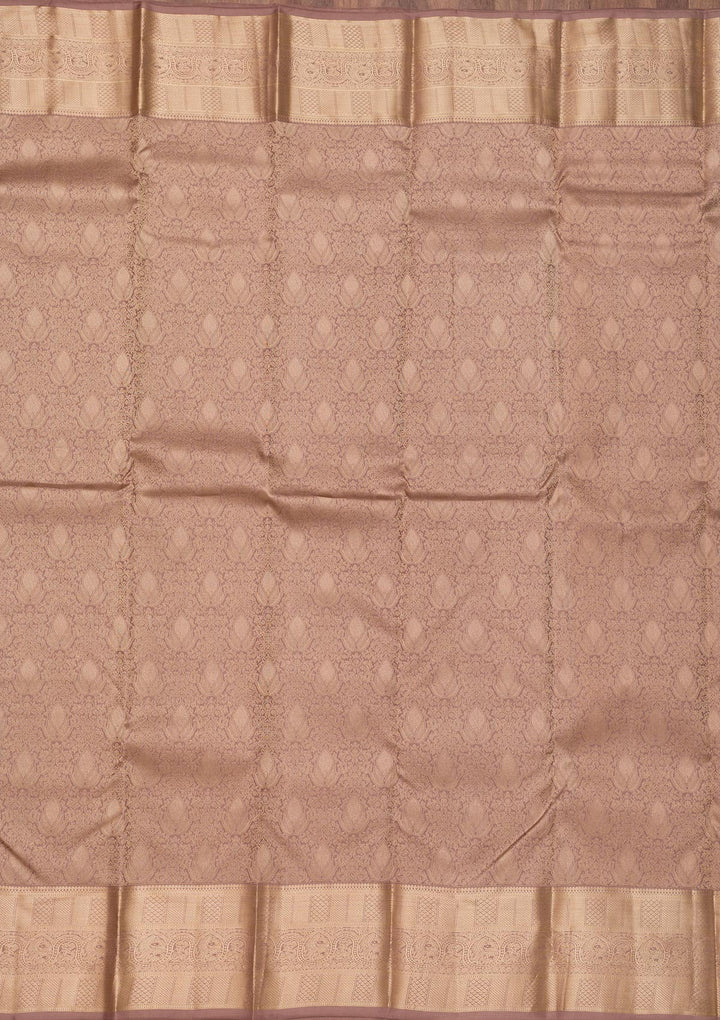 Grey Zariwork Pure Silk Saree-Koskii