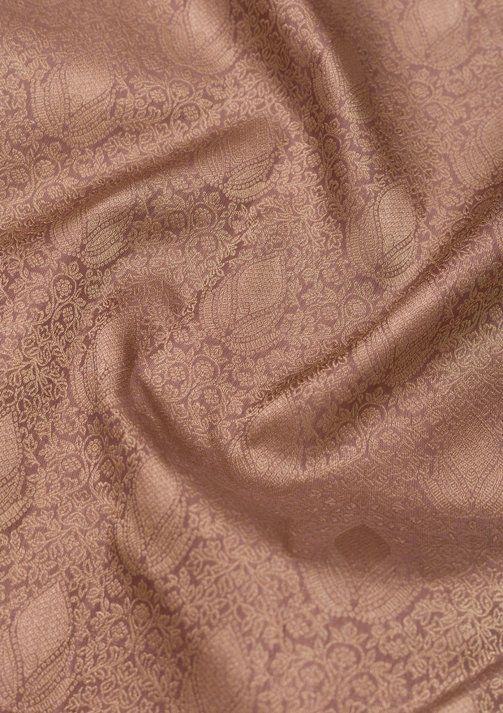 Grey Zariwork Pure Silk Saree-Koskii