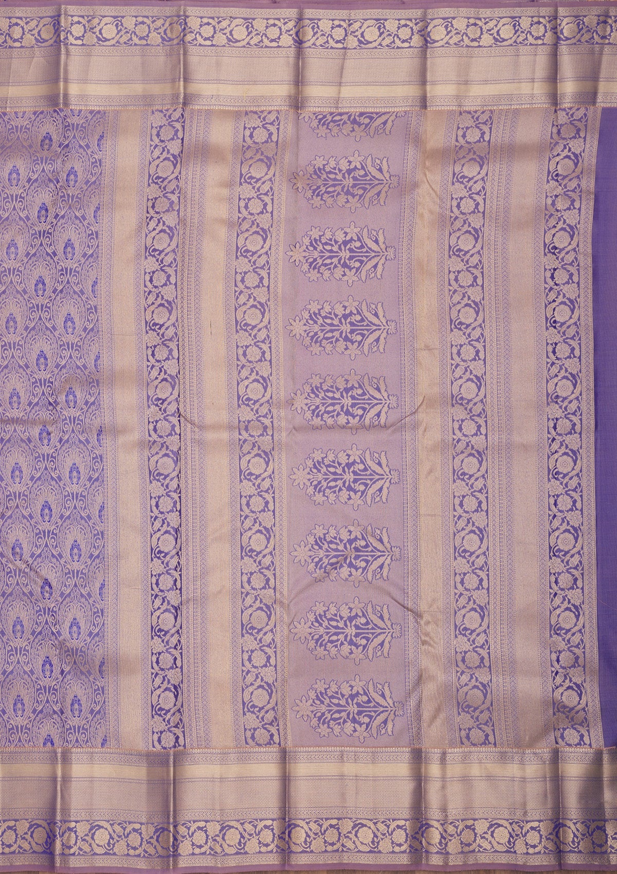 Grey Zariwork Pure Silk Saree