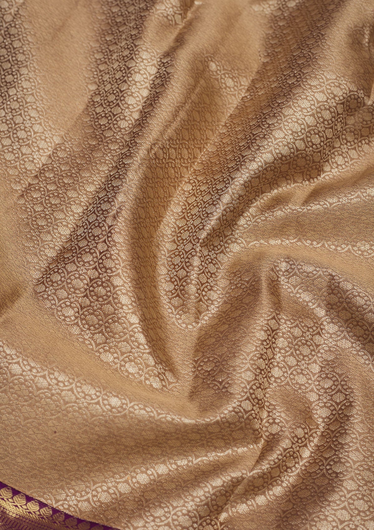 Beige Zariwork Pure Silk Saree-Koskii