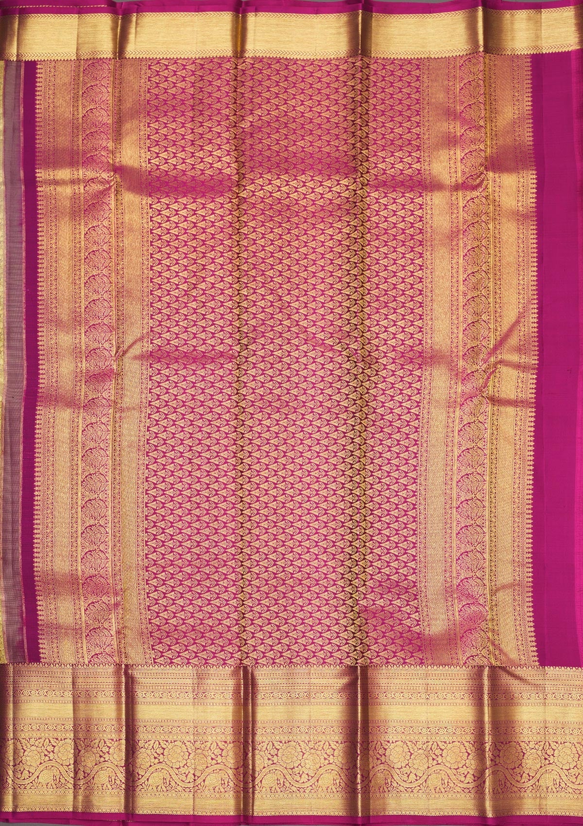 Grey Zariwork Pure Silk Saree-Koskii