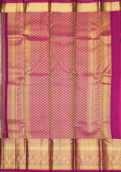 Grey Zariwork Pure Silk Saree-Koskii